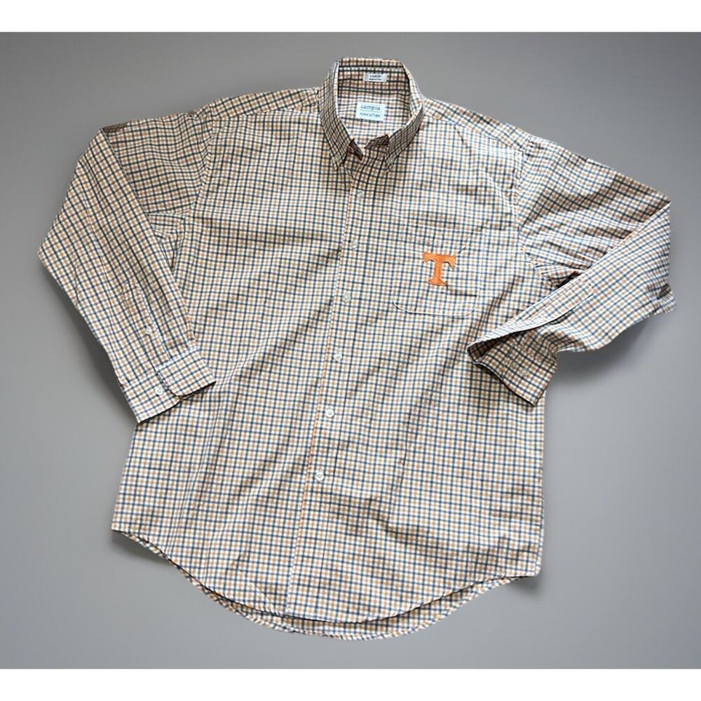 Campus Specialties UT Tennessee Orange Button Down Shirt Long Sleeve Cotton sz L